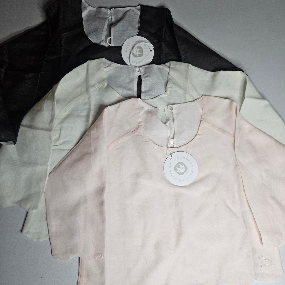 Lotus Springs Baby Reversible Wavy Edge Top Silk Cotton 6-12mo Mocha Pink 3 pack
